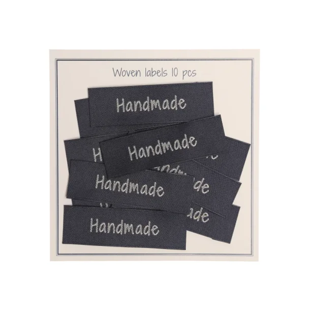 Vevd merkelapp "handmade" 10 stk (Gr)