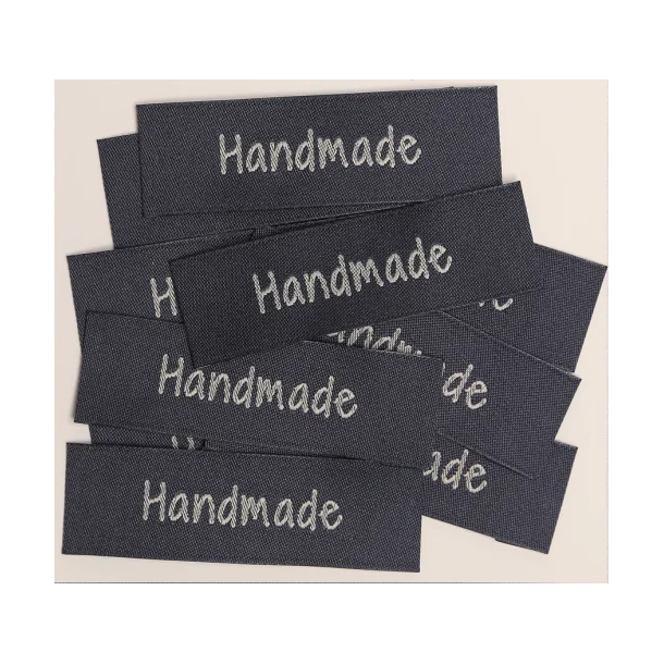 Vevd merkelapp "handmade" 1 stk (Gr)