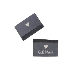 Vevd merkelapp "Self Made" 10 stk (Gr)