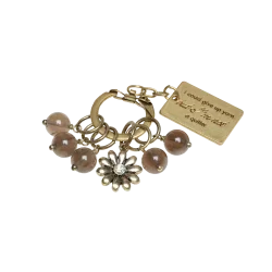 Maskemarkrer Ring m/blomst - Smokey Quartz (6 stk)