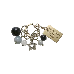 Maskemarkrer Ring m/stjerne - Aquamarin (6 stk)