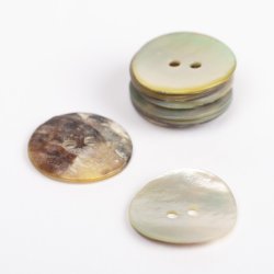 Perlemorsknapp Buet (hvit)