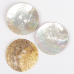 Perlemorsknapp Buet (hvit)