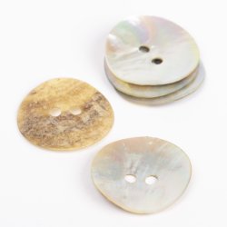 Perlemorsknapp Buet (hvit)