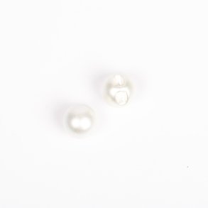 Perleknapp - Perlehvit (12 mm)