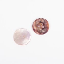 Perlemorsknapp Rund (lys rosa)