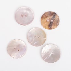 Perlemorsknapp Rund (lys rosa)