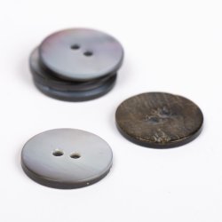 Perlemorsknapp Rund (perlegr)