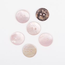 Perlemorsknapp Rund (lys rosa)