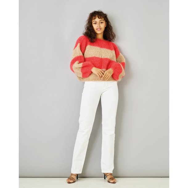 Sweater med brede striper