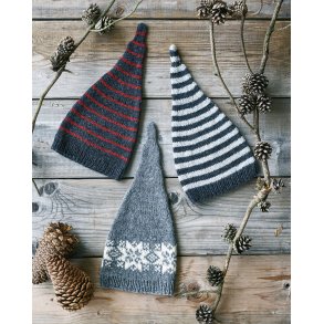 Strikkepakke - Barnenisseluer (2 - 10 r)