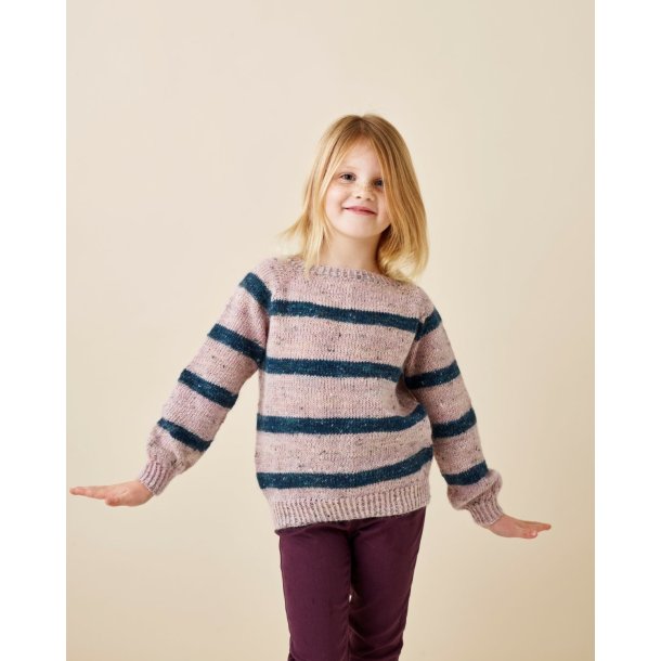 Stripet Raglansgenser 2-12 r