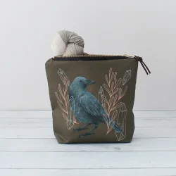 Amber the Raven - Large Zipper Pouch