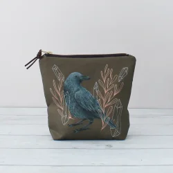 Amber the Raven - Large Zipper Pouch