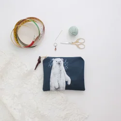 Boris the Polar Bear - Zipper Pouch