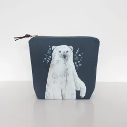 Boris the Polar Bear - Large Zipper Pouch