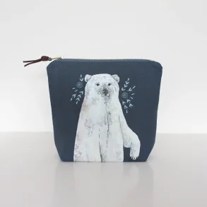 Boris the Polar Bear - Large Zipper Pouch