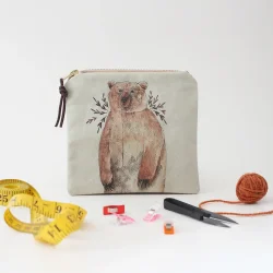 Bruno the Brown Bear - Zipper Pouch