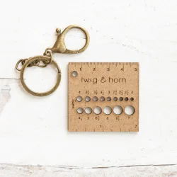 Gauge Ruler Keychain Metric