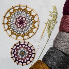 Gin and Tonic Crochet Mandala Kit - Plum and Mustard