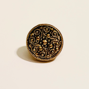 Antikk mnstret gullknapp liten