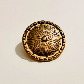 Metallknapp Stjerne 8-blad (gull)