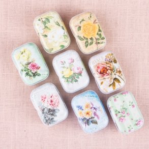 Metallboks - Nostalgiske blomster