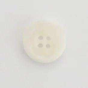 Melert hvit knapp (4 hull)