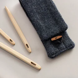 Wooden Nalbinding Needles and Case