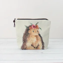 Nikki the Hedgehog - Large Zipper Pouch