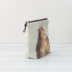 Nikki the Hedgehog - Large Zipper Pouch
