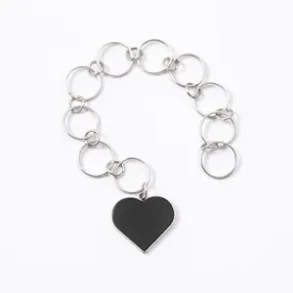 Strikkefisk Hjerte - Sort