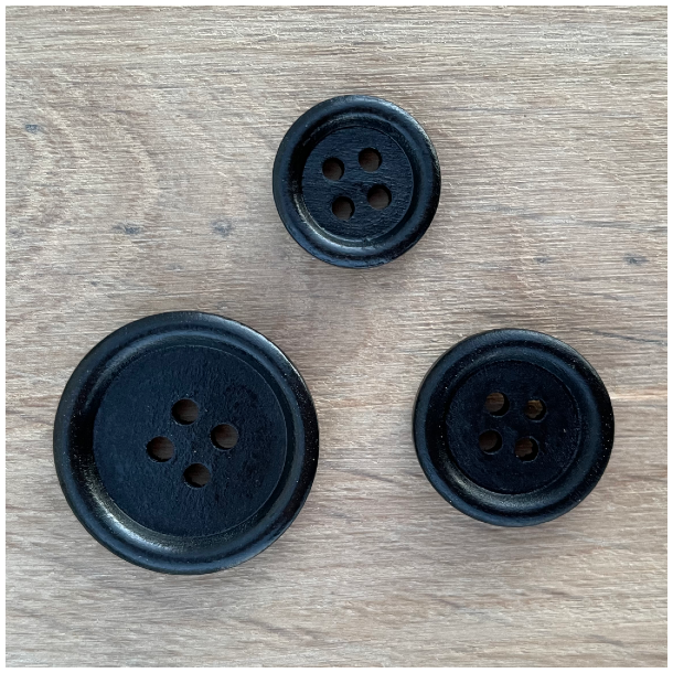 Svarte treknapper (kant)