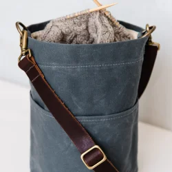 Waxed Canvas Bucket Bag