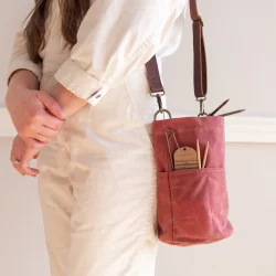 Waxed Canvas Bucket Bag