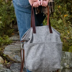 Wool Crossbody Project Tote